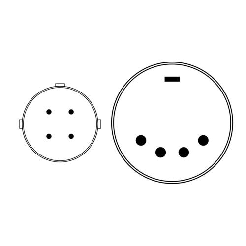 Teradek 11-1356 XLR → 2-pin(色付きr/a) (21inch cable/53cm)