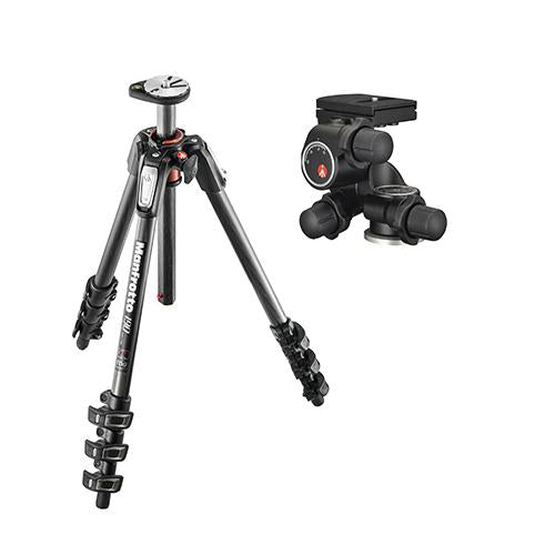 Manfrotto JP-MK190C4-410 190プロカーボン4段三脚+410ギア付き雲台キット