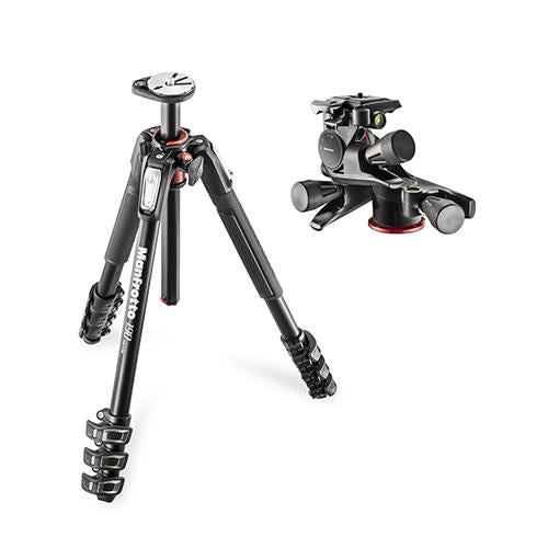 Manfrotto JP-MK190A4-3WG 190プロアルミニウム4段三脚+XPROギア付き雲台キット