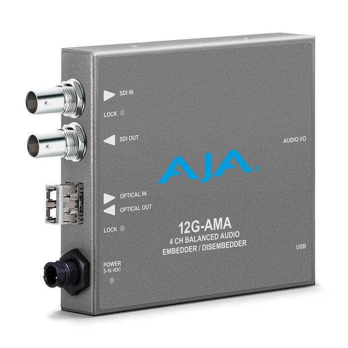AJA Video Systems 12G-AMA-T 12G-SDIアナログオーディオエンベッダー/ディスエンベッダー(トランスミッター搭載モデル)