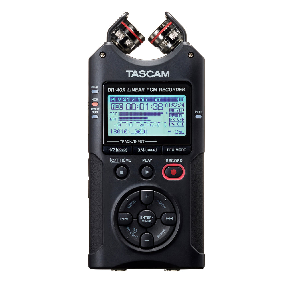 TASCAM DR-40X 4トラックデジタルオーディオレコーダー/USB TASCAM DR-40X 4トラックデジタルオーディオレコーダー/USB