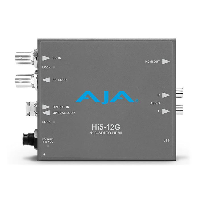 AJA Video Systems HI5-12G-R-ST 12G-SDI to HDMI 2.0 コンバーター(STファイバーレシーバー機能搭載)