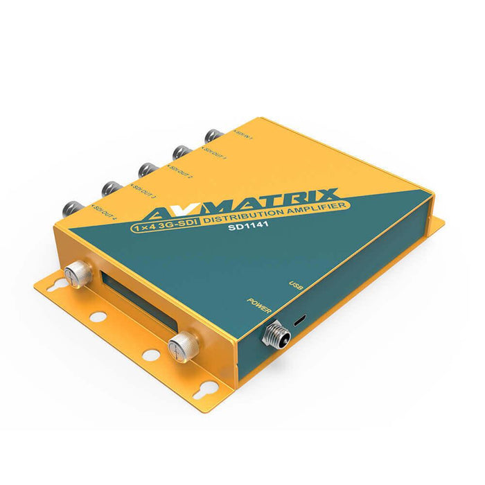 AVMATRIX SD1141 リクロック搭載3G-SDI 4分配器