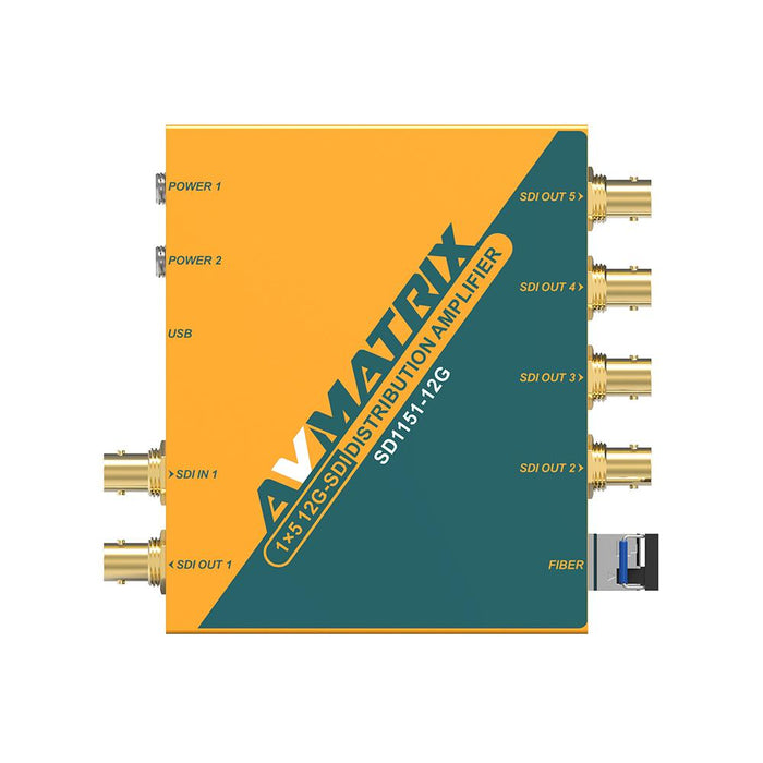 AVMATRIX SD1151-12G リクロック搭載12G-SDI 5分配器（SFP送信モジュール別売）