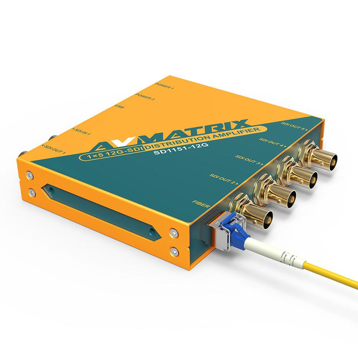 AVMATRIX SD1151-12G リクロック搭載12G-SDI 5分配器（SFP送信モジュール別売）