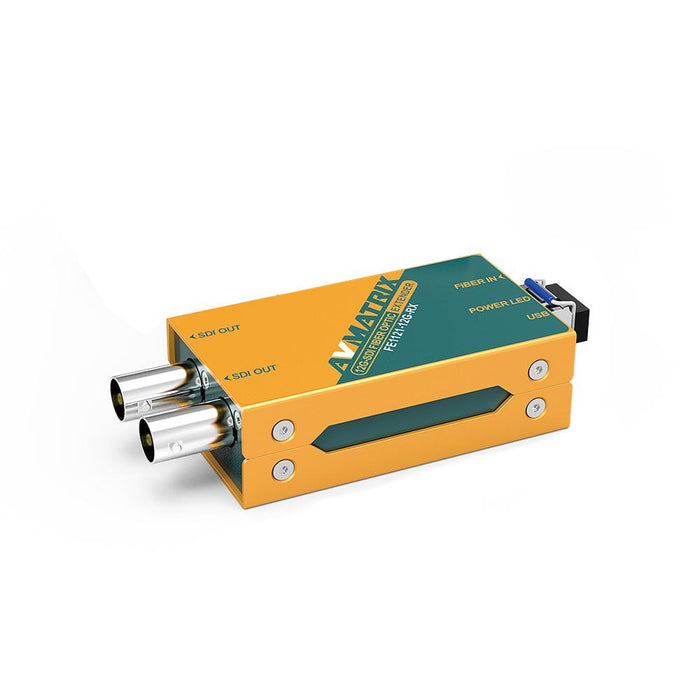 AVMATRIX FE1121-12G-RX リクロック搭載12G-SDI光延長器（受信機のみ）