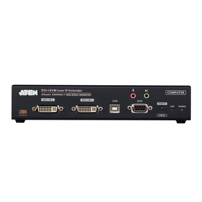 ATEN KE6940AiT DVI-Iデュアルディスプレイ IP-KVMトランスミッター(インターネットアクセス/デュアル電源/LAN対応  業務用撮影・映像・音響・ドローン専門店 システムファイブ