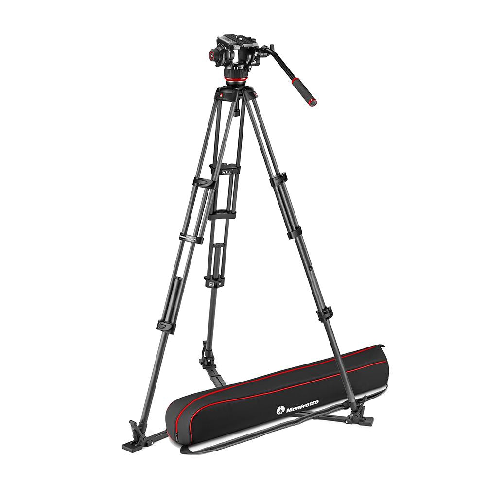 Manfrotto MVK504XTWINGC 504Xビデオ雲台+カーボンツイン三脚GS - 業務