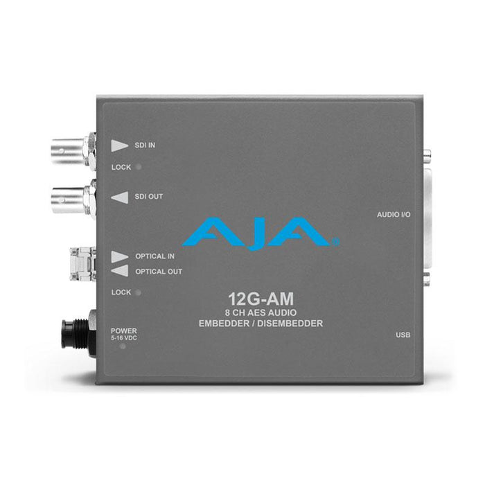 AJA Video Systems 12G-AM-TR 12G-SDI対応8チャンネルAESエンベッダー/ディスエンベッダー(LCファイバートランシーバーSFP搭載モデル)