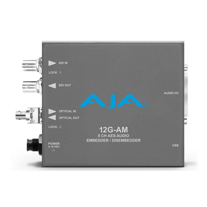 AJA Video Systems 12G-AM-R-ST 12G-SDI対応8チャンネルAESエンベッダー/ディスエンベッダー(STファイバーレシーバーSFP搭載モデル)