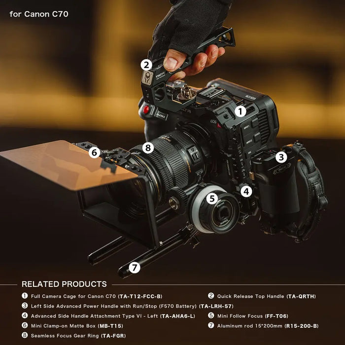 Tilta TA-T12-A-B Tiltaing Canon C70 Lightweight Kit - Black
