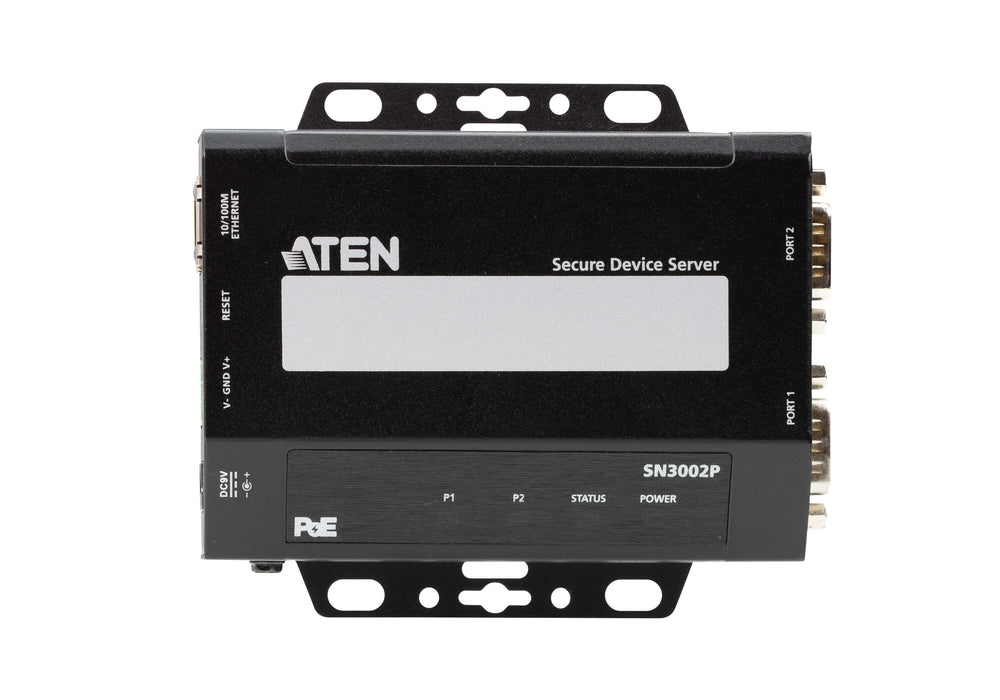 ATEN SN3002P 2ポート シリアルデバイスサーバー（PoE対応）