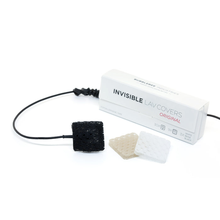 Bubblebee BBI-ILC-O-30 ラべリアマイク用カバー＆テープセット(メッシュタイプカバー白、ベージュ、黒各3枚/テープ30枚入り)