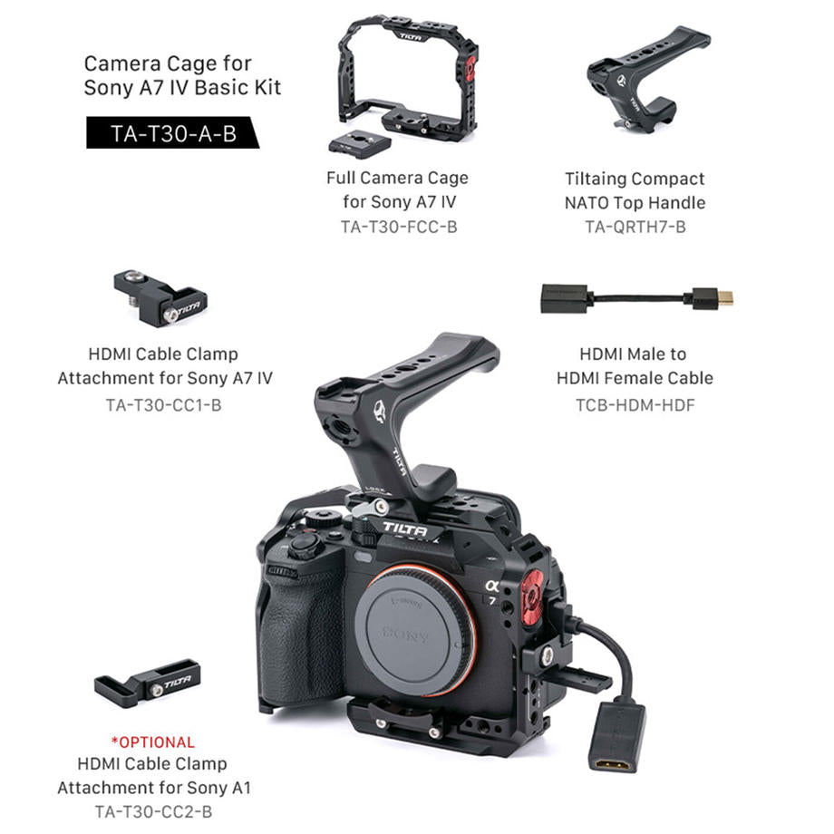 Tilta TA-T30-A-B Camera Cage for Sony a7 IV Basic Kit(Black) - 業務
