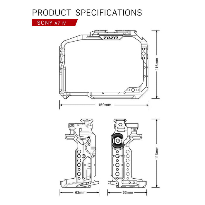 Tilta TA-T30-B-B Camera Cage for Sony a7 IV Pro Kit(Black)