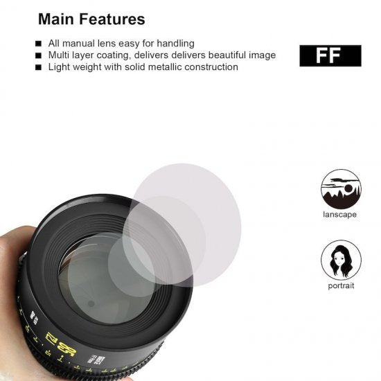 Meike 21280005 MK-85mm T2.1 FF-Prime E