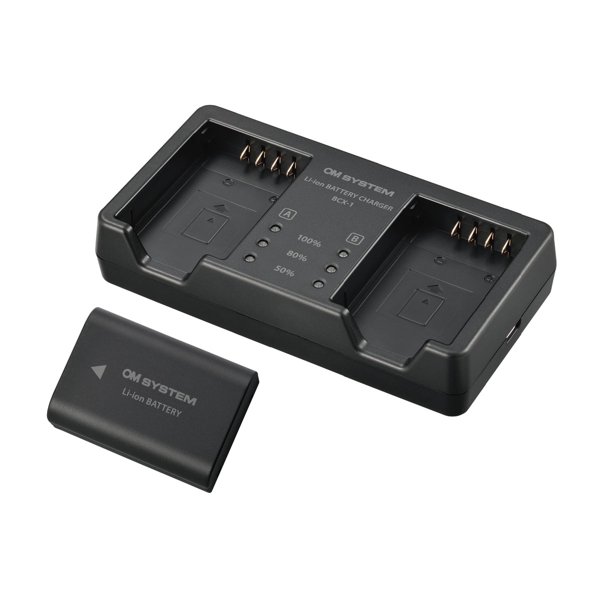 OM SYSTEMリチウムイオン充電池・充電器セット SBCX-1 OM SYSTEM SBCX-1 リチウムイオン充電池 充電器セット - 業務用