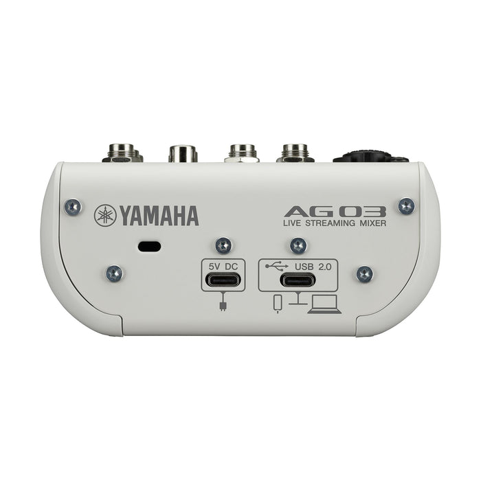 YAMAHA AG03MK2 W 3チャンネルライブストリーミングミキサー(ホワイト)