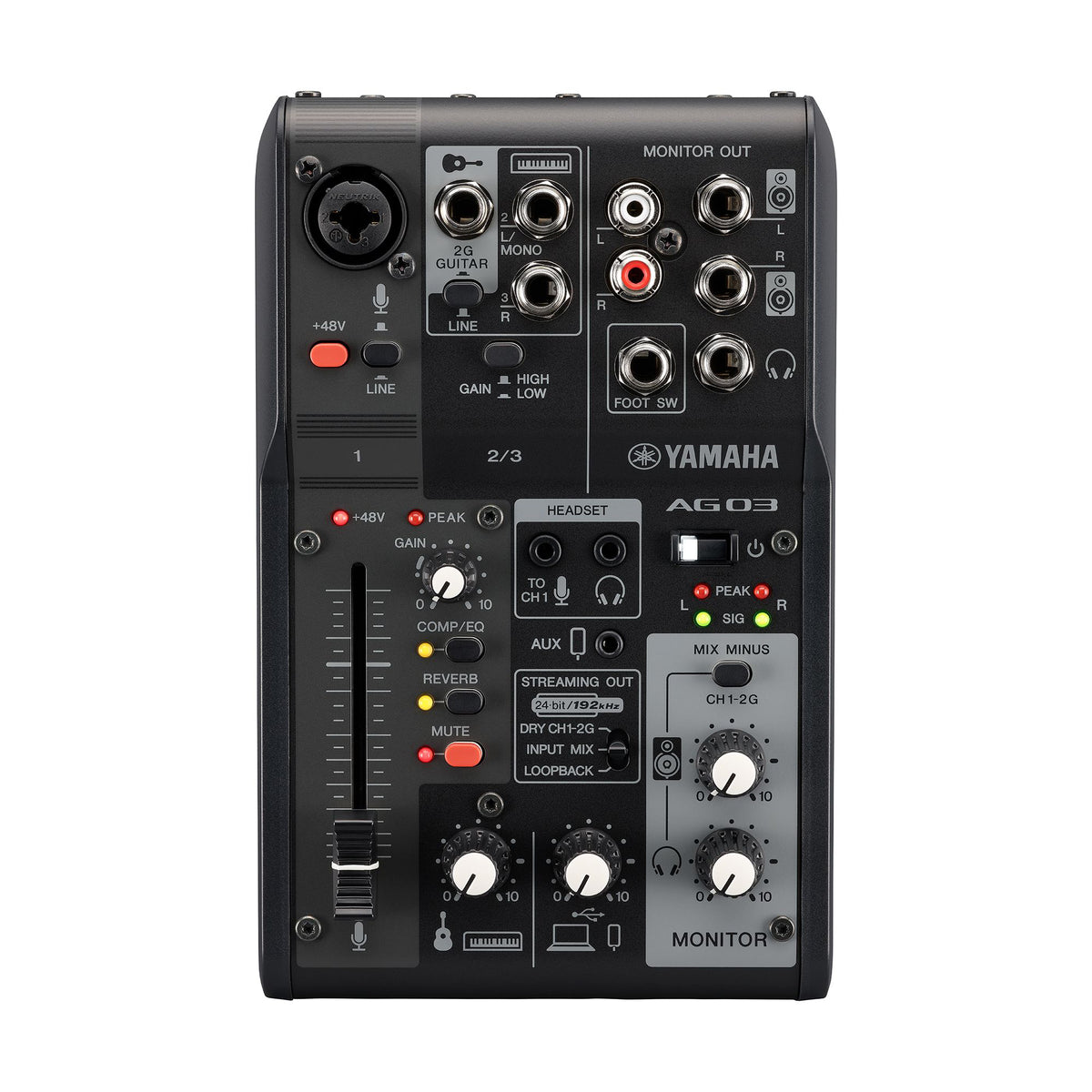 YAMAHAミキサー ブラック AG03MK2 B Amazon | Yamaha AG03MK2 ブラックライブストリーミングキット