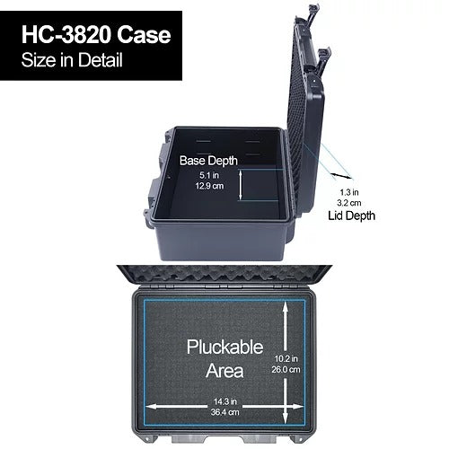 Lykus HC-3820 HC-3820 防水ハードケース 内寸:38x28x16.5cm