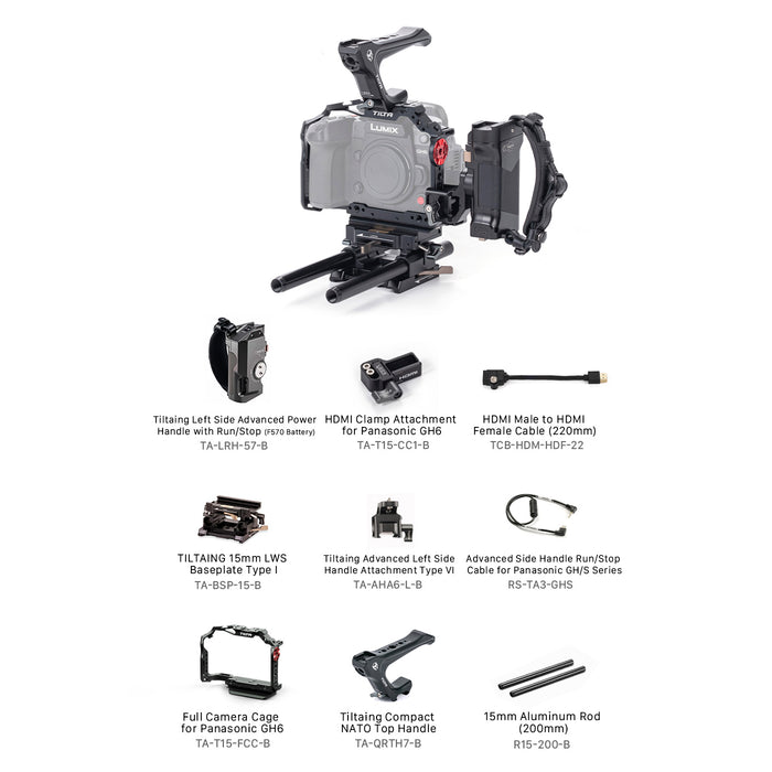 Tilta TA-T15-A-B Camera Cage for Panasonic GH6 Basic Kit - Black