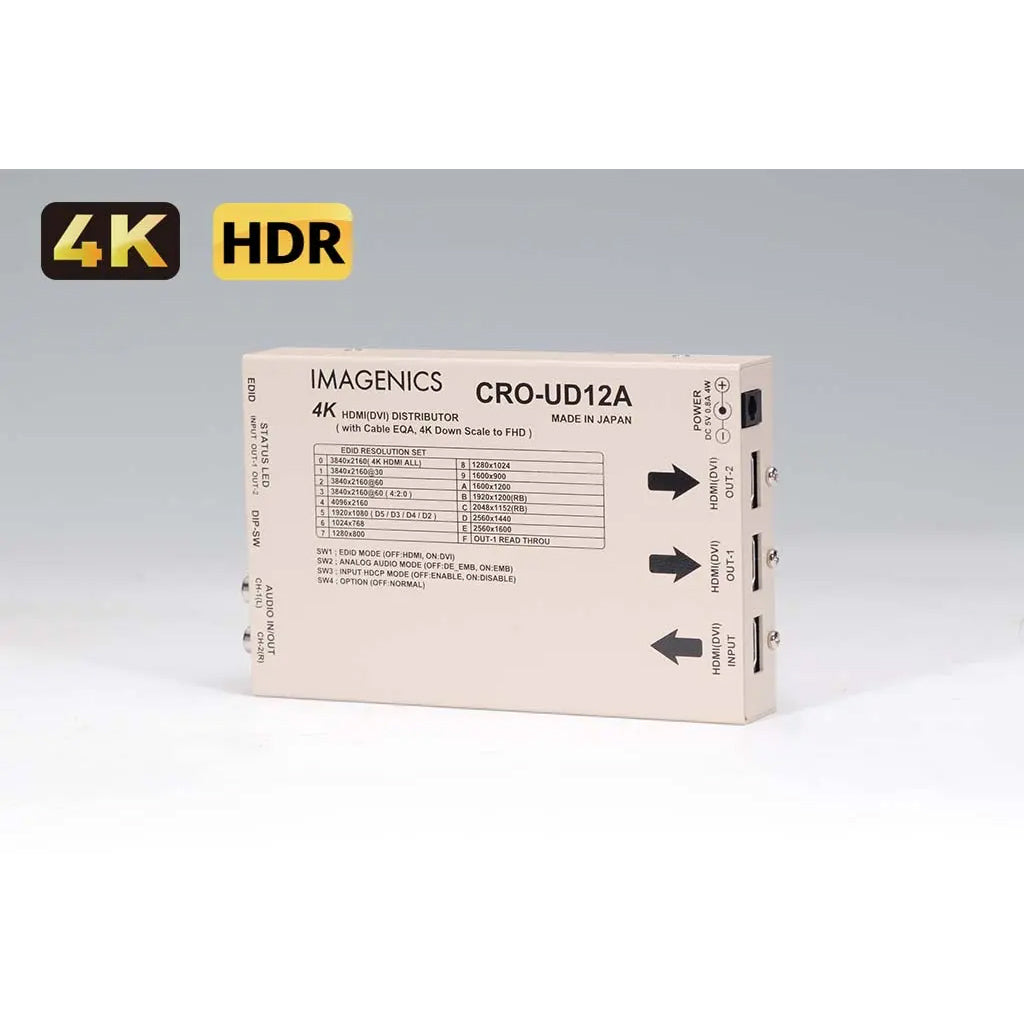 IMAGENICS CRO-UD12A 4K HDMI(DVI) 1入力2分配器 - 業務用撮影・映像