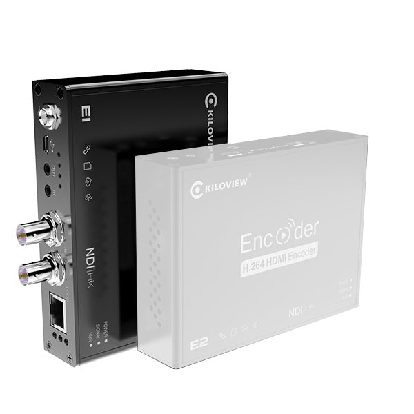 Kiloview E1-sNDI 3G-SDI → H.264 配信エンコーダー(NDI|HX 変換機能付き)