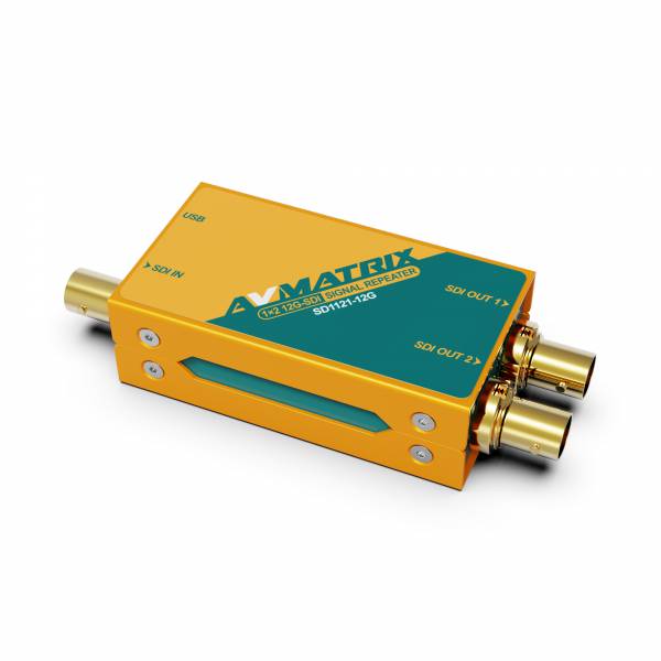 AVMATRIX SD1121-12G リクロック搭載12G-SDI 2分配器
