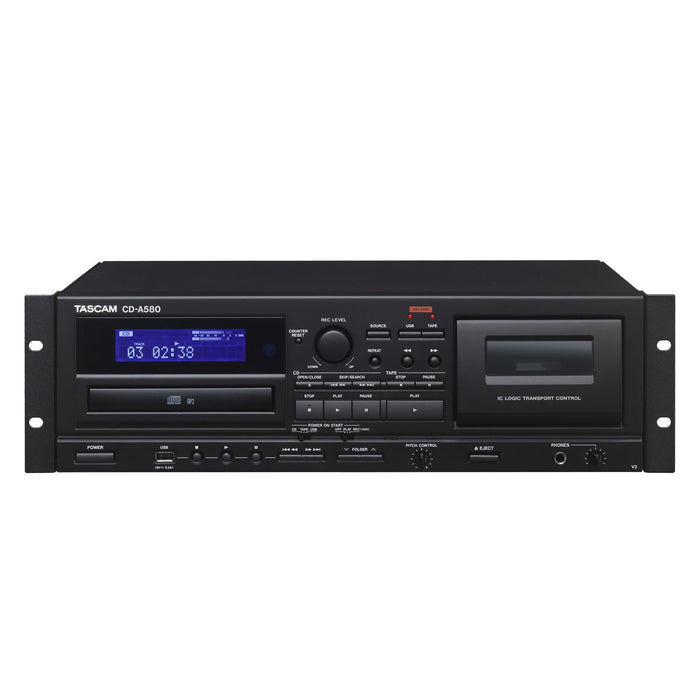 TASCAM CD-A580 v2 業務用カセットレコーダー/CD プレーヤー/USB メモリーレコーダー