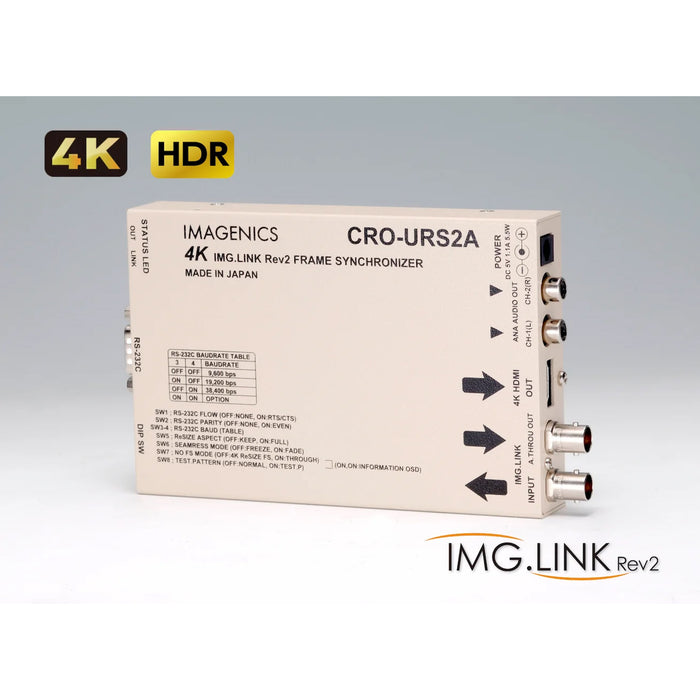 IMAGENICS CRO-URS2A 4K映像対応 HDMI信号同軸延長器・受信器(FS機能付き)