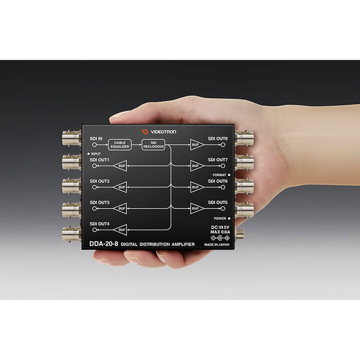 VIDEOTRON DDA-20-8 3G対応　SDI信号8分配器