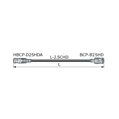 CANARE DM2.5HDC005EA-BP 0.5M BLK マイクロBNCケーブル マイクロBNC(オス)-BNC(オス) 0.5m 黒