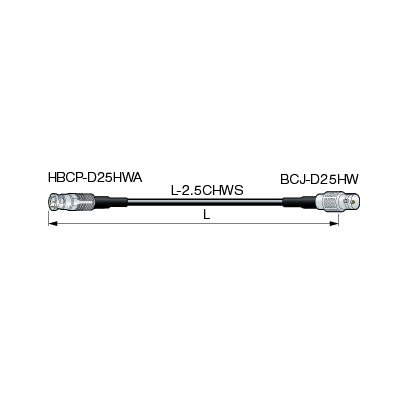 CANARE DM2.5HWSC002EA-BJ 0.2M BLK マイクロBNCケーブル マイクロBNC(オス)-BNC(メス) 0.2m 黒