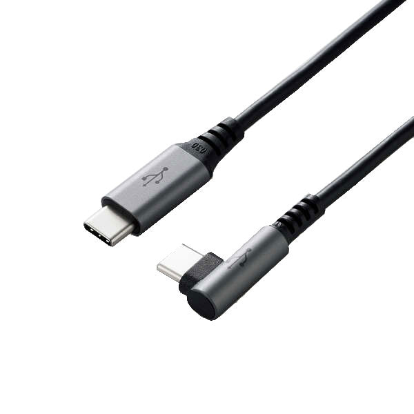 ELECOM U2C-CCL05NBK USBケーブル 2.0 TypeC-C L字コネクタ 0.5m