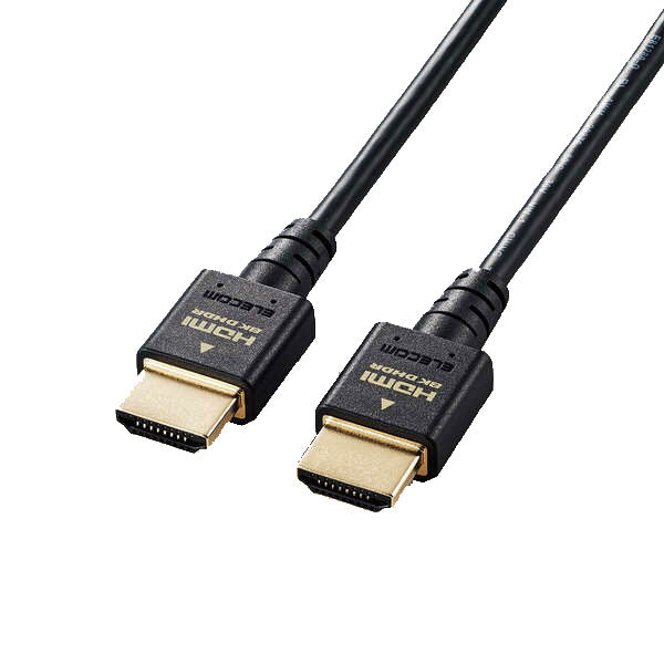 ELECOM CAC-HD21ES10BK HDMI ケーブル ウルトラハイスピード スリム 1m ブラック