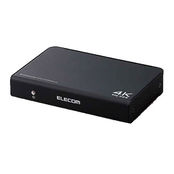 ELECOM VSP-HDP12BK HDMI分配器 1入力 2出力 ブラック