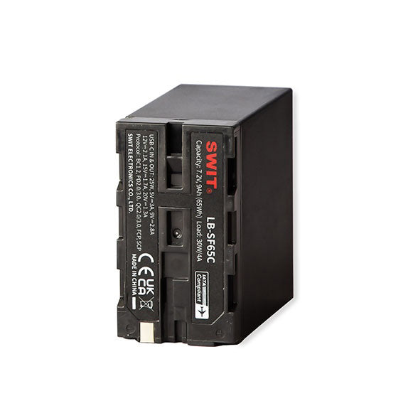 SWIT LB-SF65C USB PD対応リチウムイオンバッテリー(SONY NP-Fタイプ)