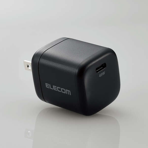 ELECOM ACDC-PD2245BK AC充電器/USB充電器(Power Delivery/45W USB-C1ポート/スイングプラグ)