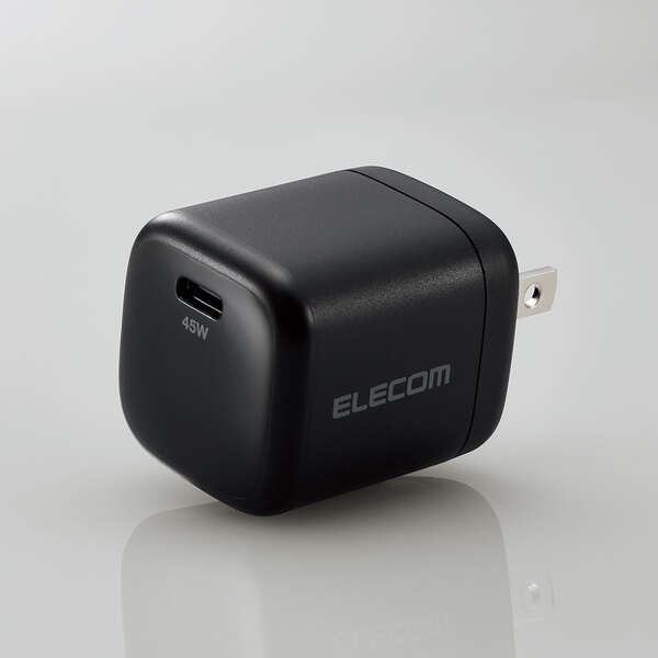 ELECOM ACDC-PD2245BK AC充電器/USB充電器(Power Delivery/45W USB-C1ポート/スイングプラグ)