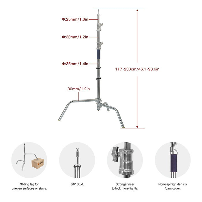 E-IMAGE LCS-S30SD C-Stand 230cm