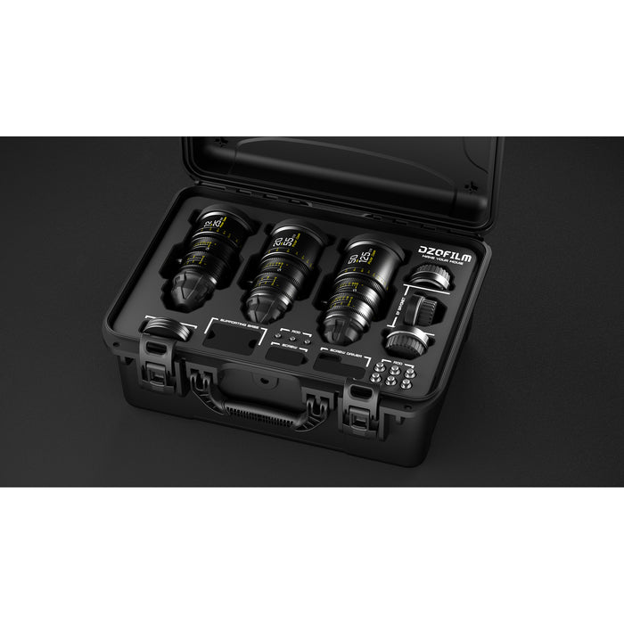 DZOFilm DZO-7220001B/2B/4B-Kit Pictor Zoom 3個レンズキット 12-25mm/20-55mm/50-125mm T2.8 ブラック(保護ケース付き)
