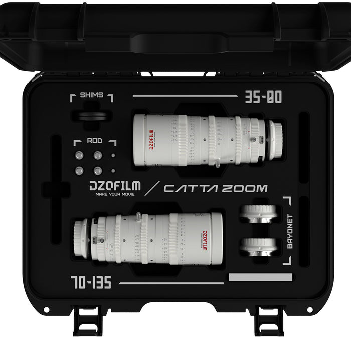 DZOFilm DZO-FFCatta2E-WH Catta フルフレームズームレンズ E-マウント 35-80mm T2.9&70-135mm T2.9セット(ホワイト)（保護ケース付き）
