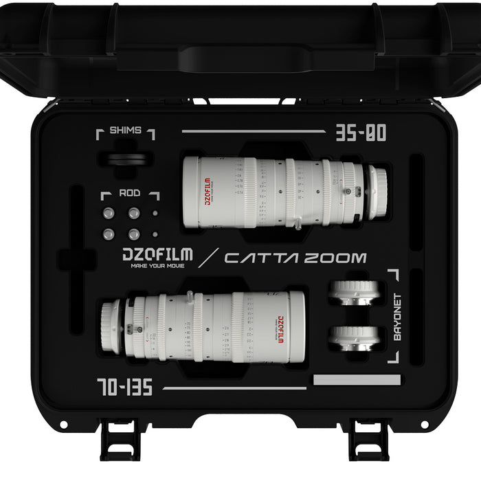 Catta フルフレームズームレンズ E-マウント 35-80mm T2.9&70-135mm T2.9セット(ホワイト)（保護ケース付き）