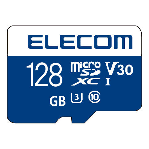 ELECOM MF-MS128GU13V3R マイクロSDカード(128GB microSDXC UHS-I U3 V30 データ復旧サービス付)