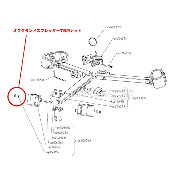 Sachtler ssp10e0164 オフグランドスプレッダー75用ナット(パーツ)
