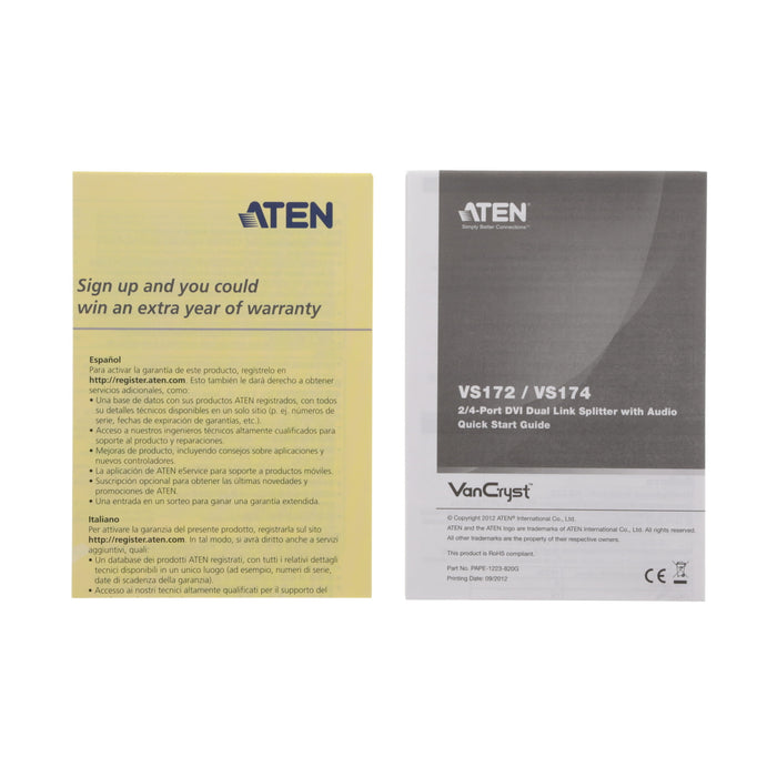 【決算セール2024】【中古品】ATEN VS174 DVIデュアルリンク 4分配器（オーディオ対応）