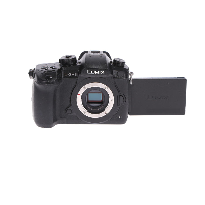 【中古品】Panasonic DC-GH5-K + DMW-BGGH5 ミラーレス一眼カメラ GH5(ボディ)(バッテリーグリップ付属)